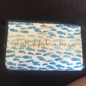 Kate Spade “fish in the sea” toiletry/ jewelry bag